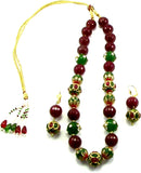 Pearl Paradise Pearl Paradise 'Kundan necklace'. Brass Jewel Set
