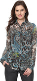 Thegudlook Women's Printed Casual Shirt