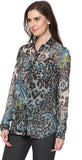 Thegudlook Women's Printed Casual Shirt