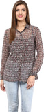 Thegudlook Women's Printed Casual Shirt