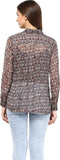 Thegudlook Women's Printed Casual Shirt