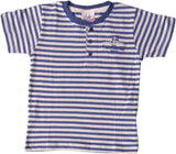 topolino Striped Boy's Round Neck Blue T-Shirt