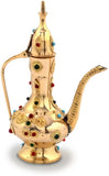Infinity India Antique Gemstone Brass Surahi Handicraft Gift -1001 Showpiece  -  10 cm