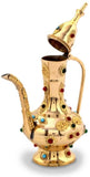 Infinity India Antique Gemstone Brass Surahi Handicraft Gift -1001 Showpiece  -  10 cm
