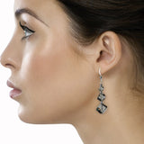 Pearl Paradise Long 'Black Diamond' Swarovski Crystal Stone Dangle Earring
