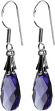 Pearl Paradise 'Ink drop' Swarovski Crystal Silver Dangle Earring