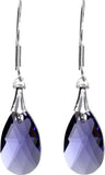 Pearl Paradise 'Ink drop' Swarovski Crystal Silver Dangle Earring