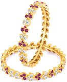 Sukkhi Brass Yellow Gold Bangle Set