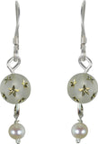 Pearl Paradise Dangling Sterling Silver Pearl Silver Dangle Earring