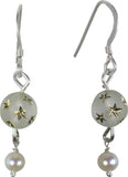 Pearl Paradise Dangling Sterling Silver Pearl Silver Dangle Earring
