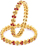 Sukkhi Brass Yellow Gold Bangle Set