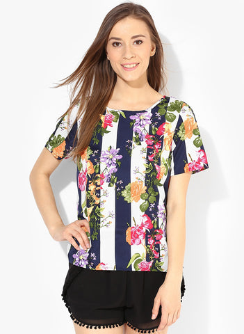 Vero Moda Casual Short Sleeve Printed Women's Top