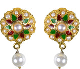 Pearl Paradise Designer Collection - (T). Yellow Gold  K Pearl Alloy Drop Earring