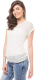 Shuffle Casual Short Sleeve Solid Women's Top