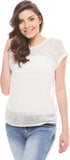 Shuffle Casual Short Sleeve Solid Women's Top