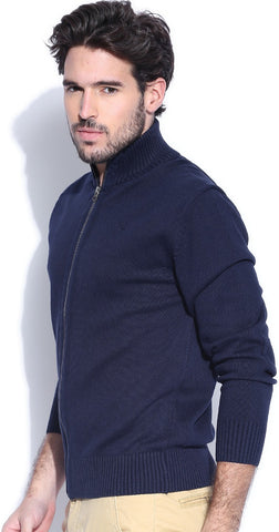 Wrangler Solid Turtle Neck Casual Men's Sweater