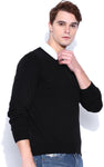 Wrangler Solid V-neck Casual Men's Sweater