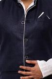 Ethiic Sleeveless Self Design Men's Jacket