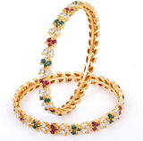 Sukkhi Alloy Yellow Gold, Rhodium Bangle Set