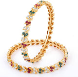 Sukkhi Alloy Yellow Gold, Rhodium Bangle Set