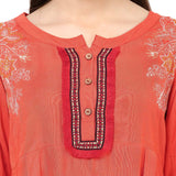 Shwetna.com Embroidered Women's Straight Kurta
