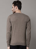 Marks & Spencer Self Design Round Neck Casual Men's Sweater