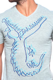 Nucode Graphic Print Men's V-neck T-Shirt