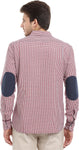 Zobello Men's Checkered Casual White Shirt
