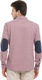 Zobello Men's Checkered Casual White Shirt