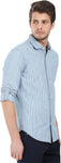 Zobello Men's Striped Casual Multicolor Shirt