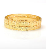 Paul Chains Alloy 9K Yellow Gold Bangle Set