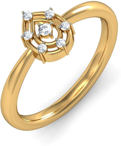 BlueStone The Elettra Yellow Gold Diamond 18 K Ring