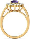 BlueStone The Myrah Yellow Gold Diamond 14 K Ring