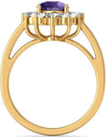 BlueStone The Myrah Yellow Gold Diamond 18 K Ring