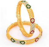 Sukkhi Copper Yellow Gold Bangle Set