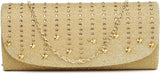 Dressberry Gold Synthetic  Clutch