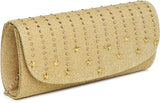 Dressberry Gold Synthetic  Clutch