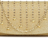 Dressberry Gold Synthetic  Clutch