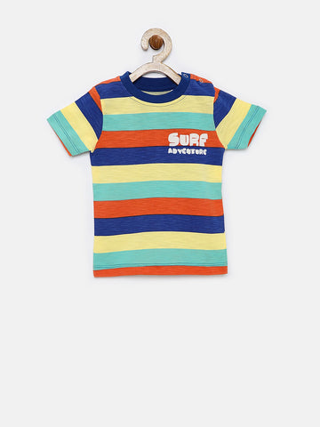 YK Striped Baby Boy's Round Neck T-Shirt