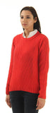 Monte Carlo Solid Round Neck Casual Women's Sweater