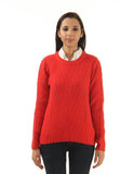 Monte Carlo Solid Round Neck Casual Women's Sweater