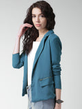 Mast & Harbour Solid Single Breasted Casual Women's Blazer