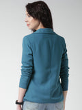 Mast & Harbour Solid Single Breasted Casual Women's Blazer