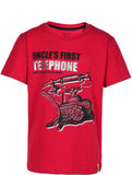 GINI & JONY Solid Baby Boy's Round Neck Red T-Shirt