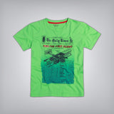 GINI & JONY Solid Baby Boy's Round Neck Green T-Shirt