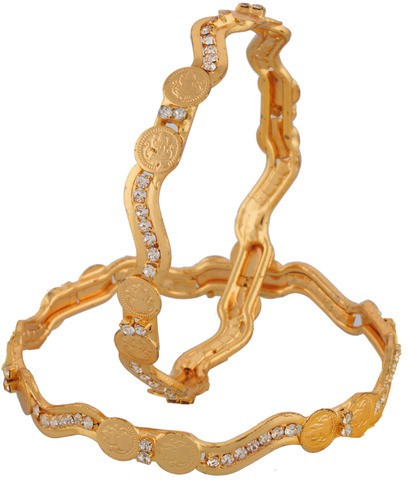 Viva Fashions Alloy Cubic Zirconia Rhodium Bangle Set