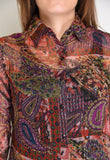 Hermosear Women's Paisley Formal Shirt