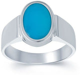 G-Luck Silver Turquoise NA K Ring