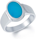 G-Luck Silver Turquoise NA K Ring
