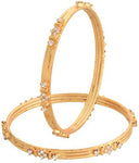 Viva Fashions Alloy Cubic Zirconia Rhodium Bangle Set